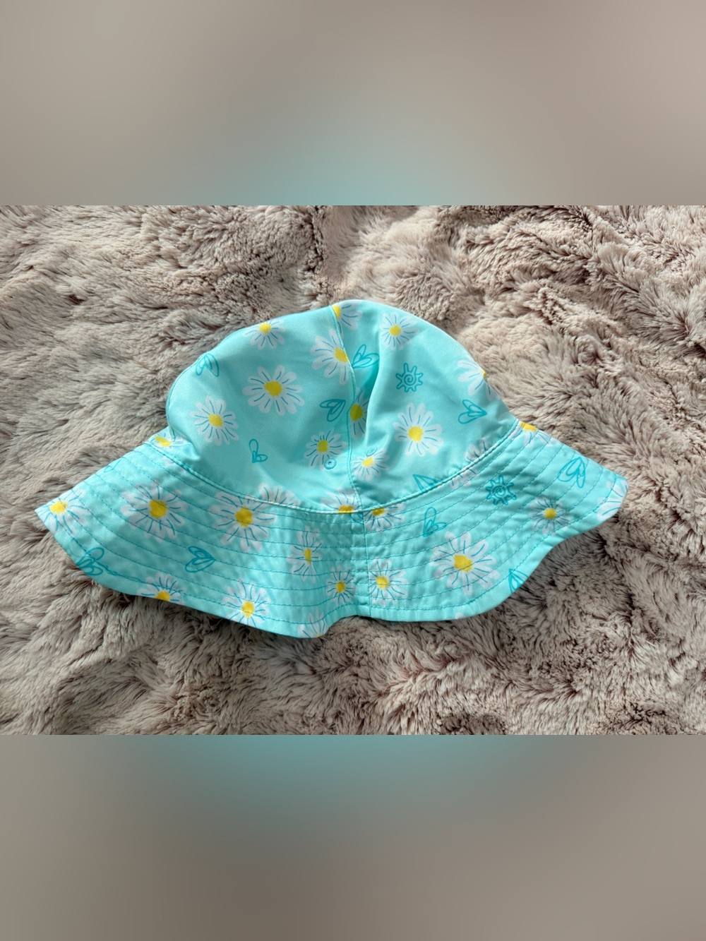 💫10/$25 • UV Skinz Aqua Daisy Sun Hat - Reversible